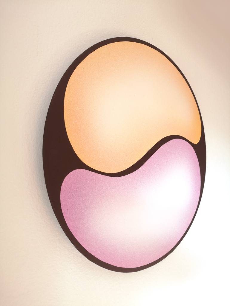 Original Conceptual Geometric Painting by Krisztina Dozsa-Farkas