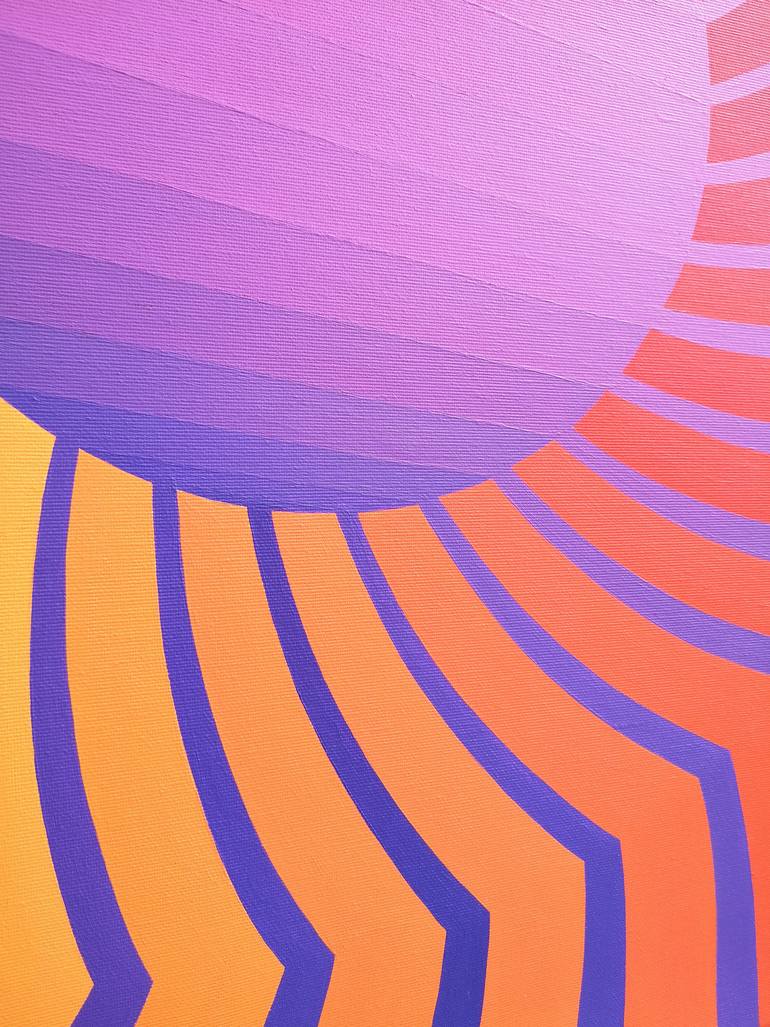 Original Abstract Geometric Painting by Krisztina Dozsa-Farkas