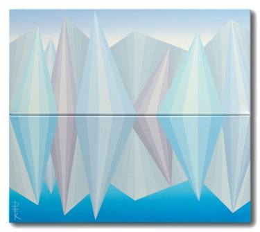 "Iceberg" - mirror op art painting thumb
