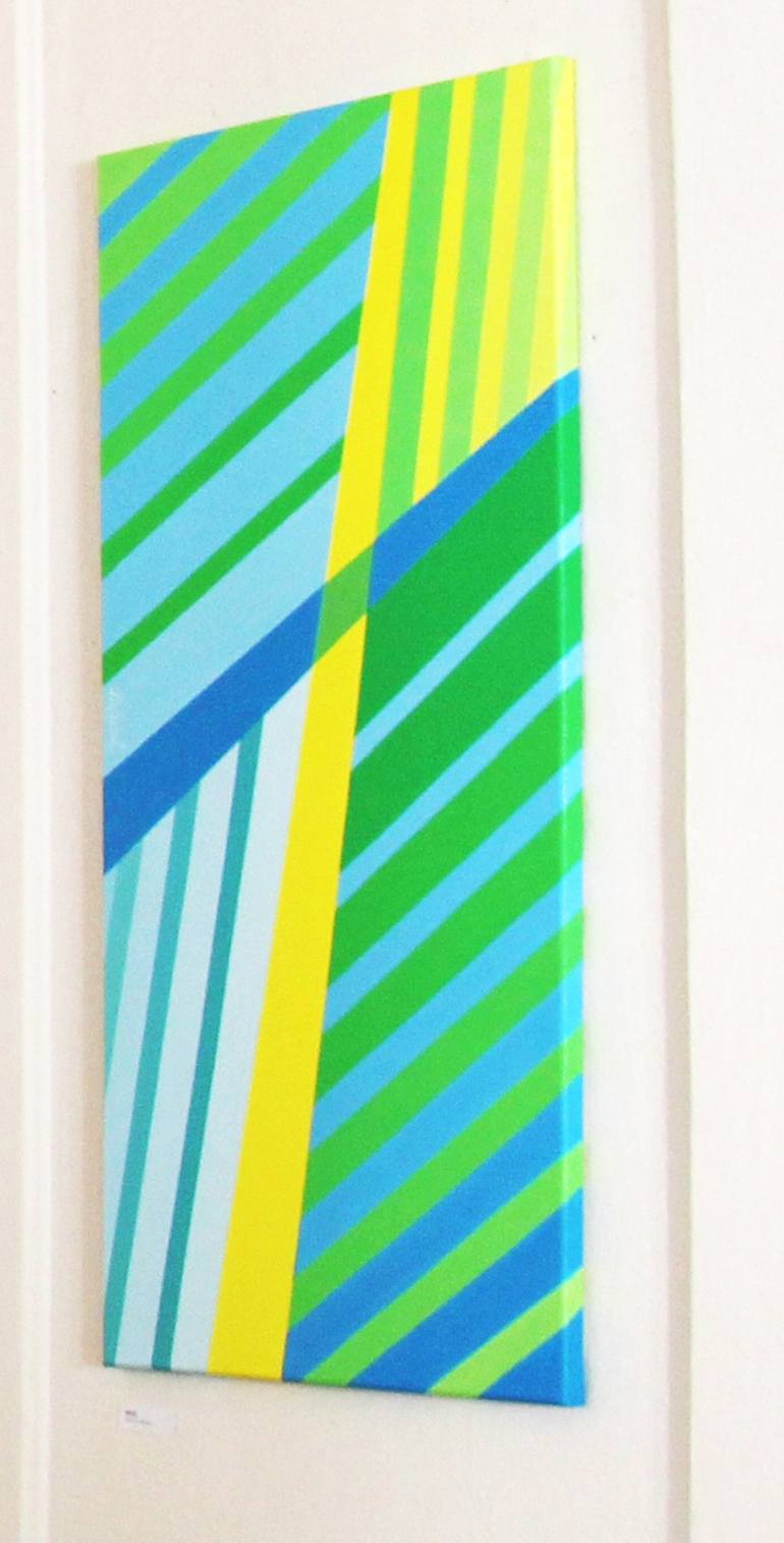 Original Abstract Geometric Painting by Krisztina Dozsa-Farkas