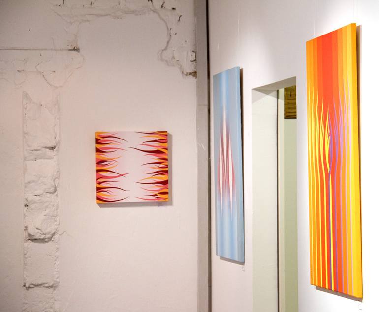 Original Abstract Expressionism Calligraphy Painting by Krisztina Dozsa-Farkas