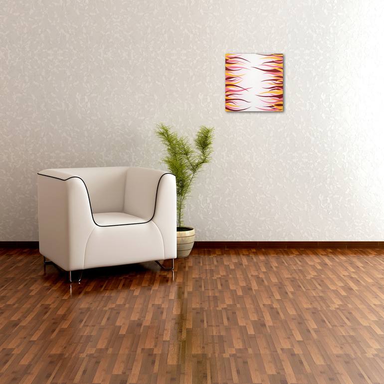 Original Abstract Expressionism Calligraphy Painting by Krisztina Dozsa-Farkas