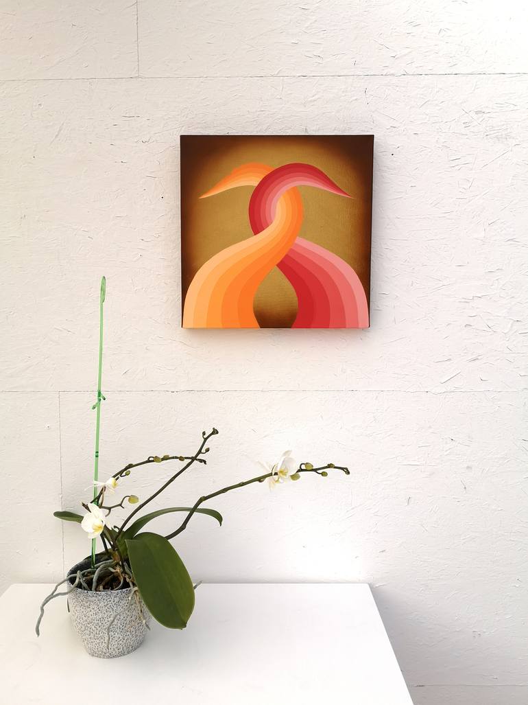 Original Abstract Love Painting by Krisztina Dozsa-Farkas