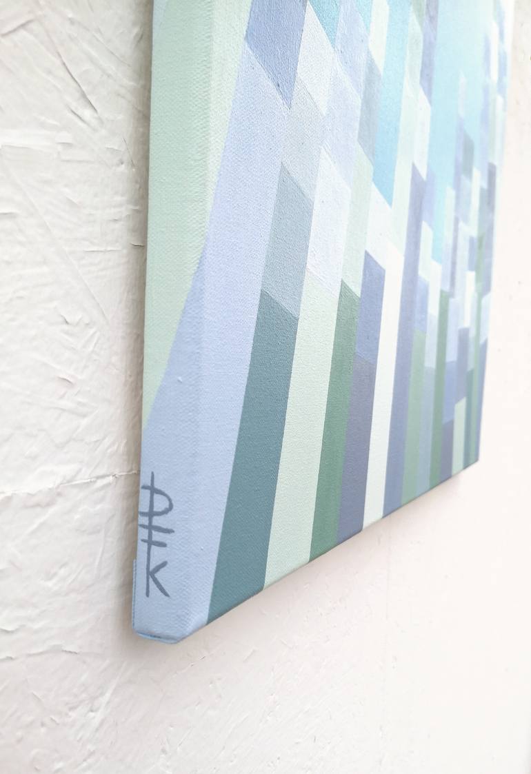 Original Abstract Geometric Painting by Krisztina Dozsa-Farkas