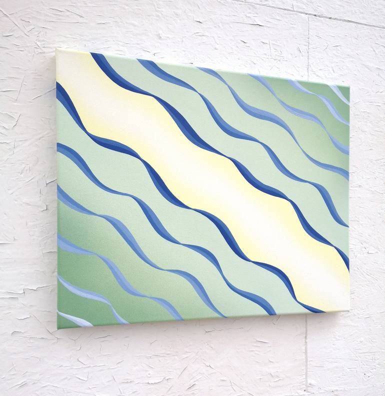 Original Geometric Painting by Krisztina Dozsa-Farkas