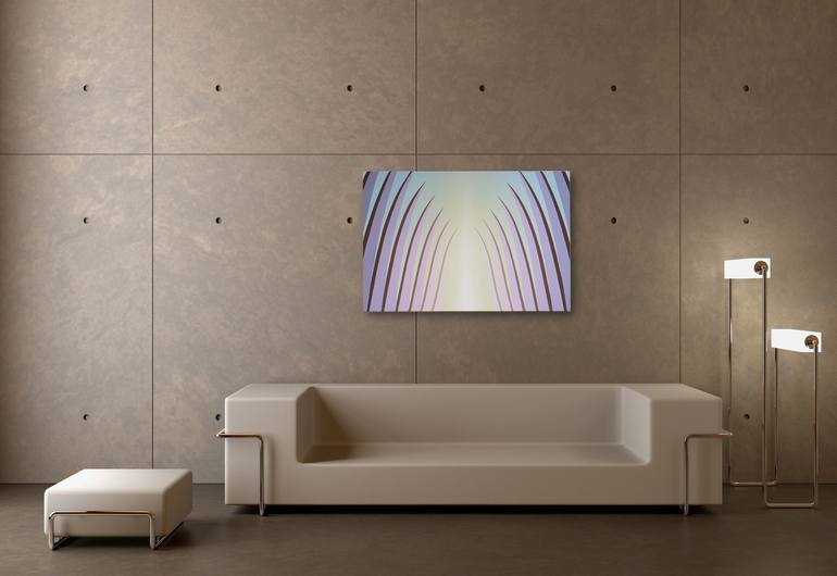 Original Art Deco Geometric Painting by Krisztina Dozsa-Farkas