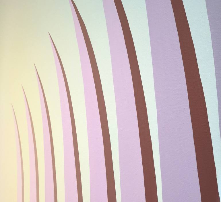 Original Art Deco Geometric Painting by Krisztina Dozsa-Farkas