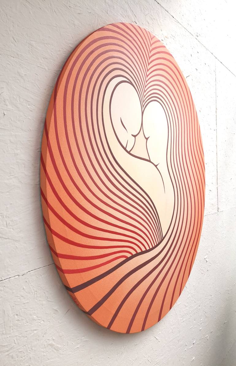 Original Abstract Love Painting by Krisztina Dozsa-Farkas