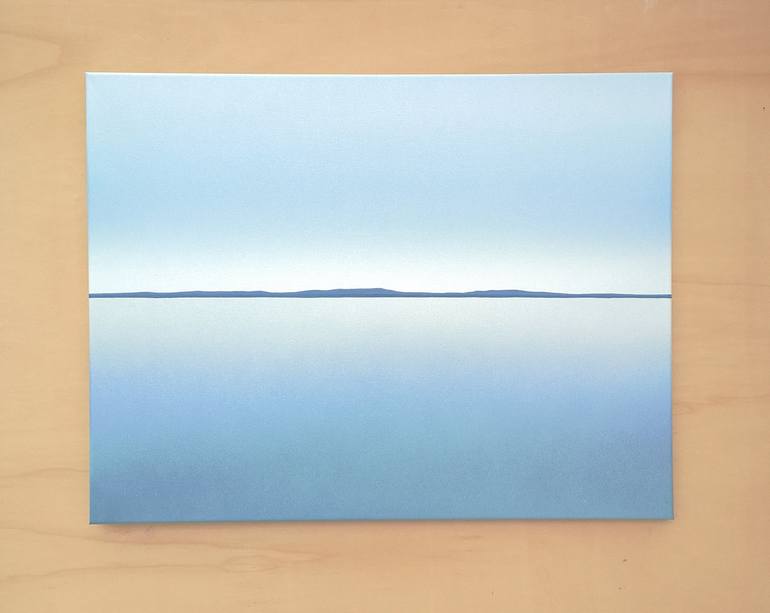 Original Minimalism Water Painting by Krisztina Dozsa-Farkas