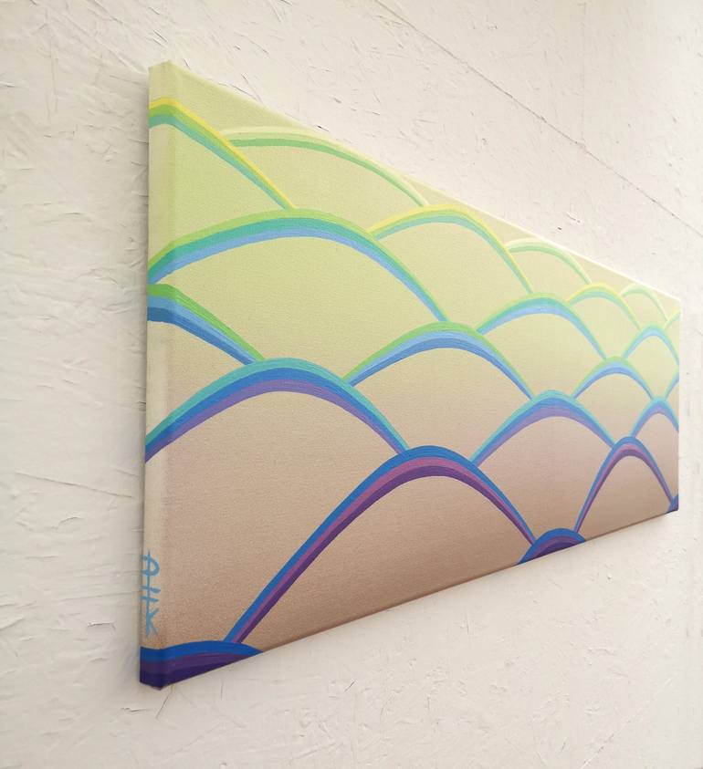 Original Geometric Painting by Krisztina Dozsa-Farkas