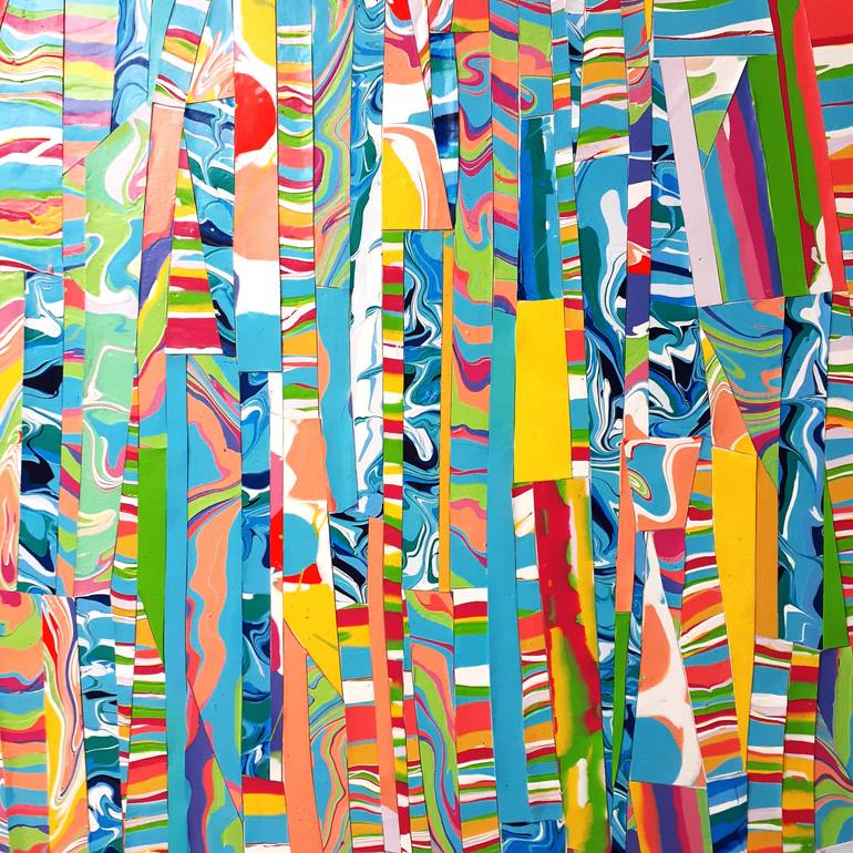 Original Modernism Abstract Collage by Julee Latimer