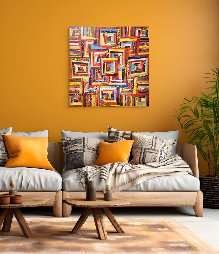 Original Abstract Patterns Collage by Julee Latimer