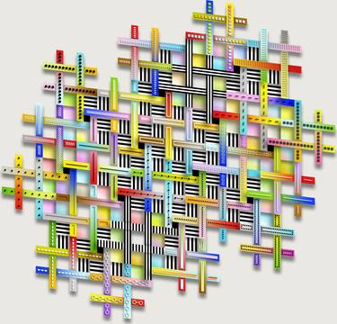 Original Abstract Geometric Digital by Andrew Reach