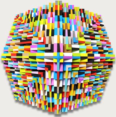Original Abstract Geometric Digital by Andrew Reach