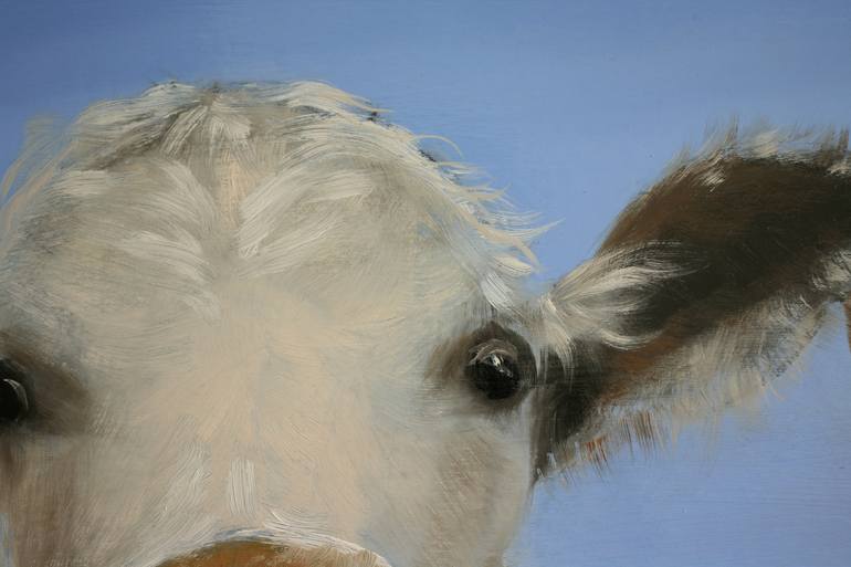 Original Realism Cows Painting by Tamas Herczeg