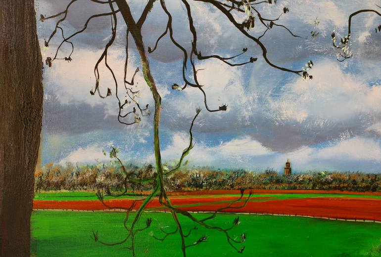 Original Expressionism Landscape Painting by Tamas Herczeg