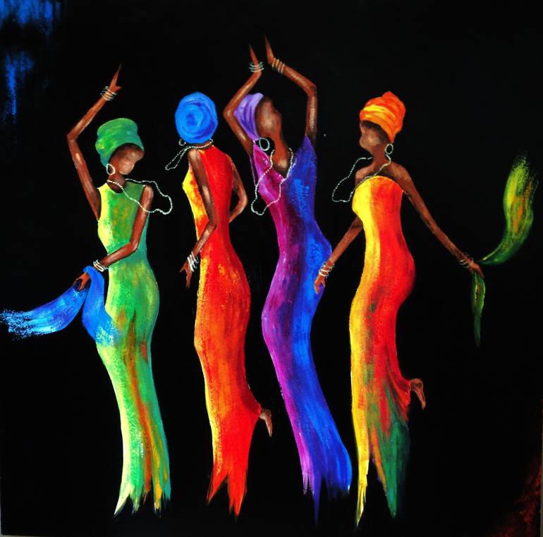 Танцы негритянок. Африканская живопись абстракция. Афро стиль танца. Танец абстракция. Африканский танец живопись.