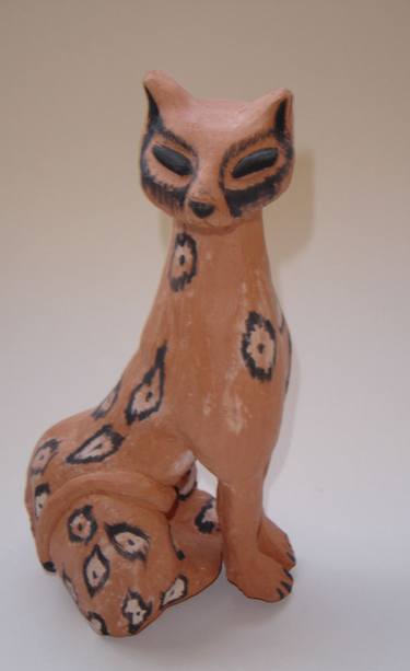 Original Fine Art Cats Sculpture by Kimberly King