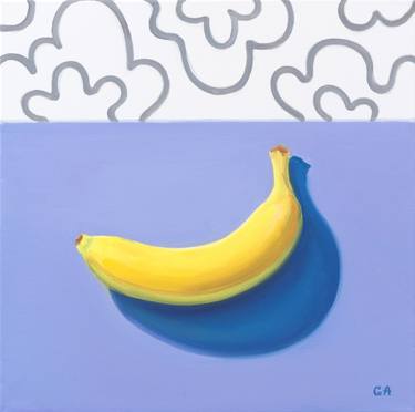 Contemporary Banana Art Blue thumb