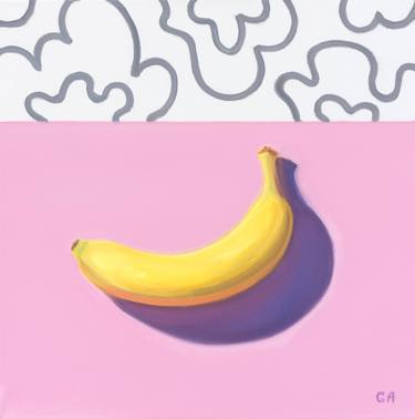 Contemporary Banana Art Pink thumb