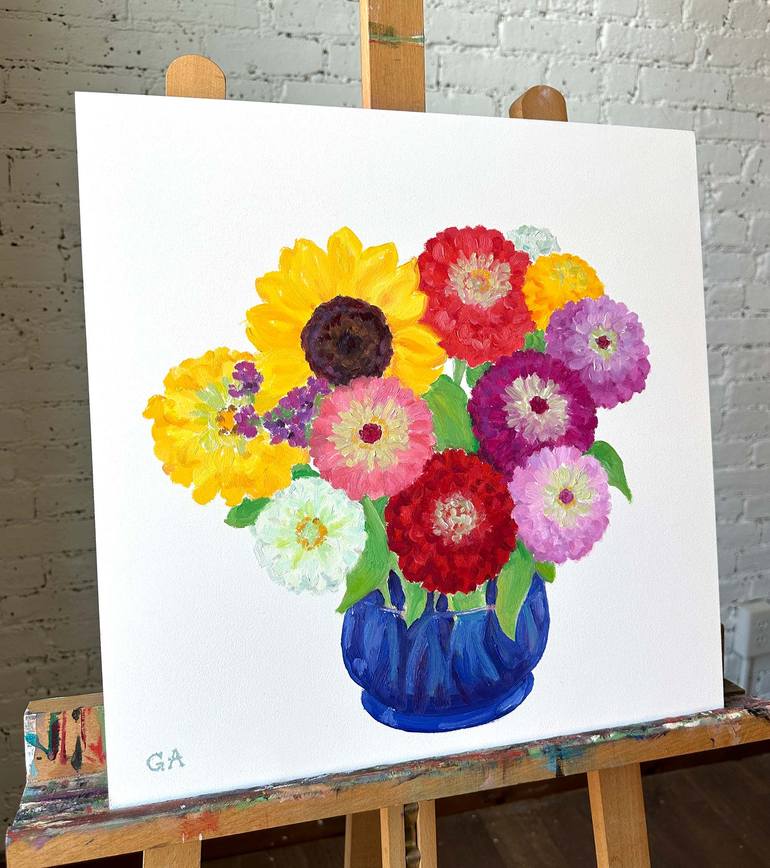 Original Contemporary Floral Painting by Giselle Ayupova