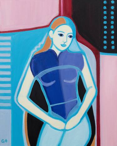 Original Abstract Women Paintings by Giselle Ayupova
