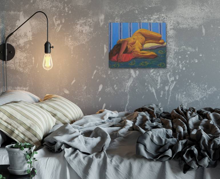 Original Figurative Nude Painting by Giselle Ayupova