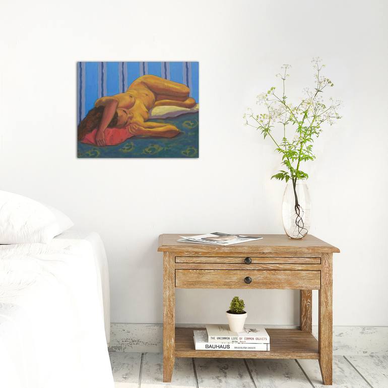 Original Figurative Nude Painting by Giselle Ayupova