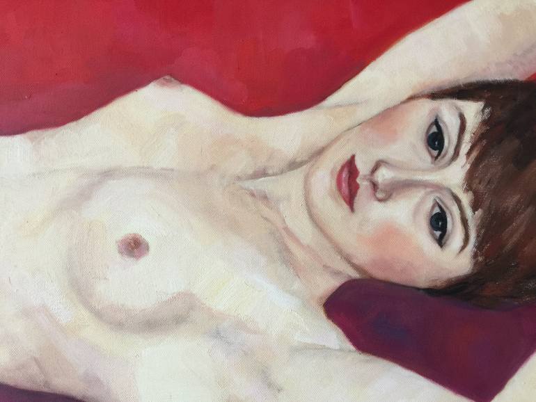 Original Figurative Nude Painting by Giselle Ayupova