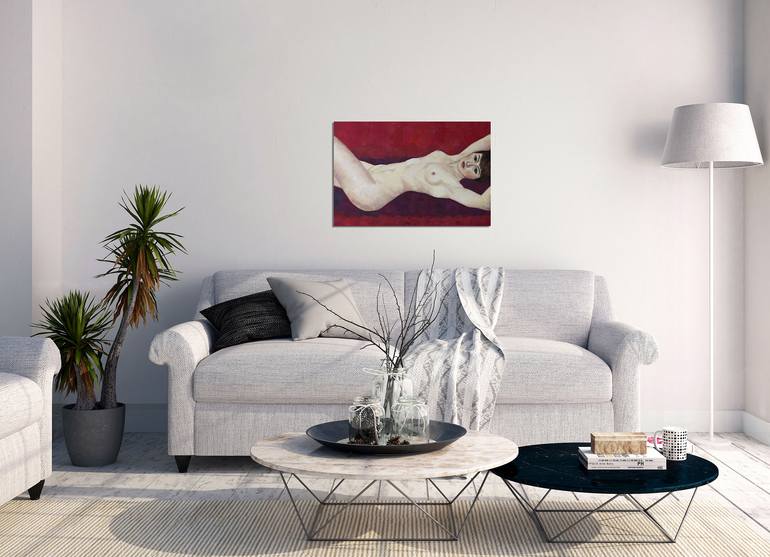 Original Figurative Nude Painting by Giselle Ayupova