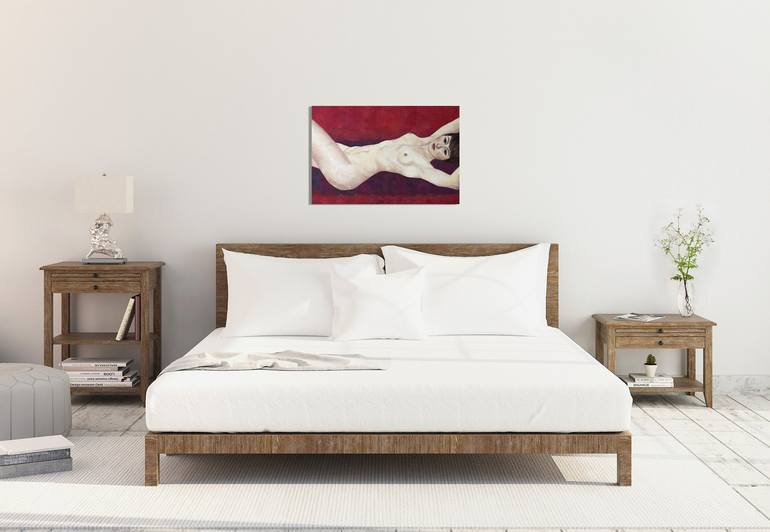 Original Figurative Nude Painting by Giselle Ayupova