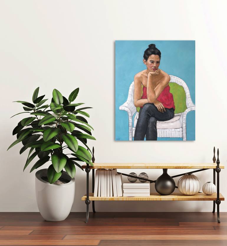 Original Figurative People Painting by Giselle Ayupova