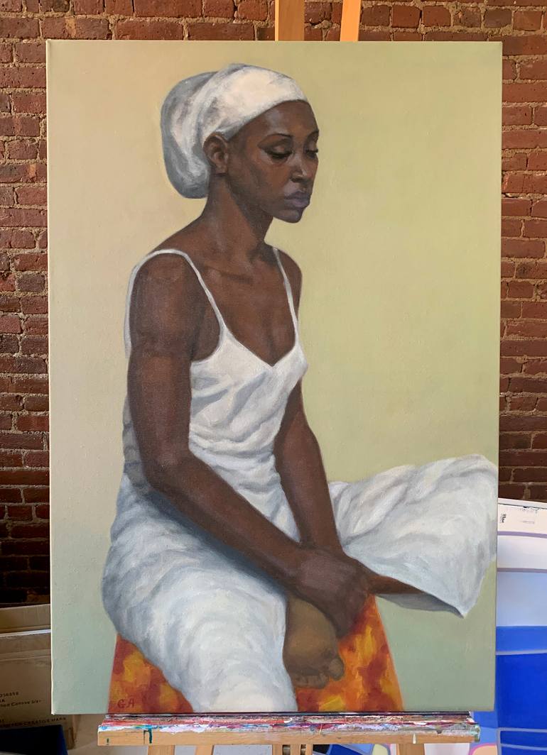 Original Figurative People Painting by Giselle Ayupova