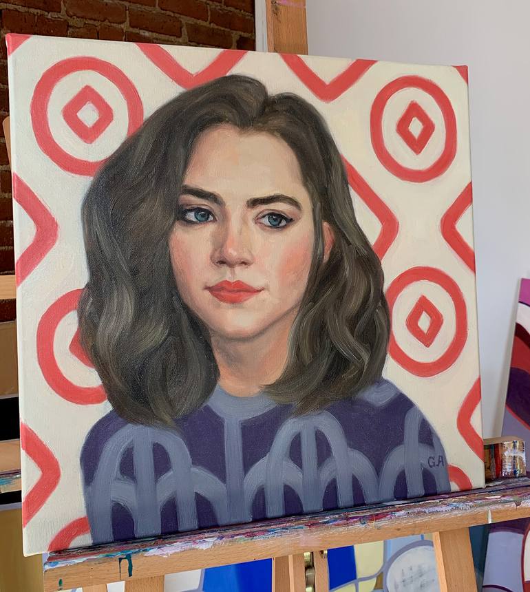 Original Figurative Women Painting by Giselle Ayupova