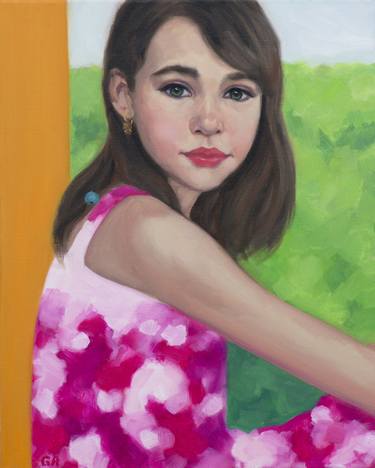 Summer Daydreaming - Girl In Pink Dress thumb