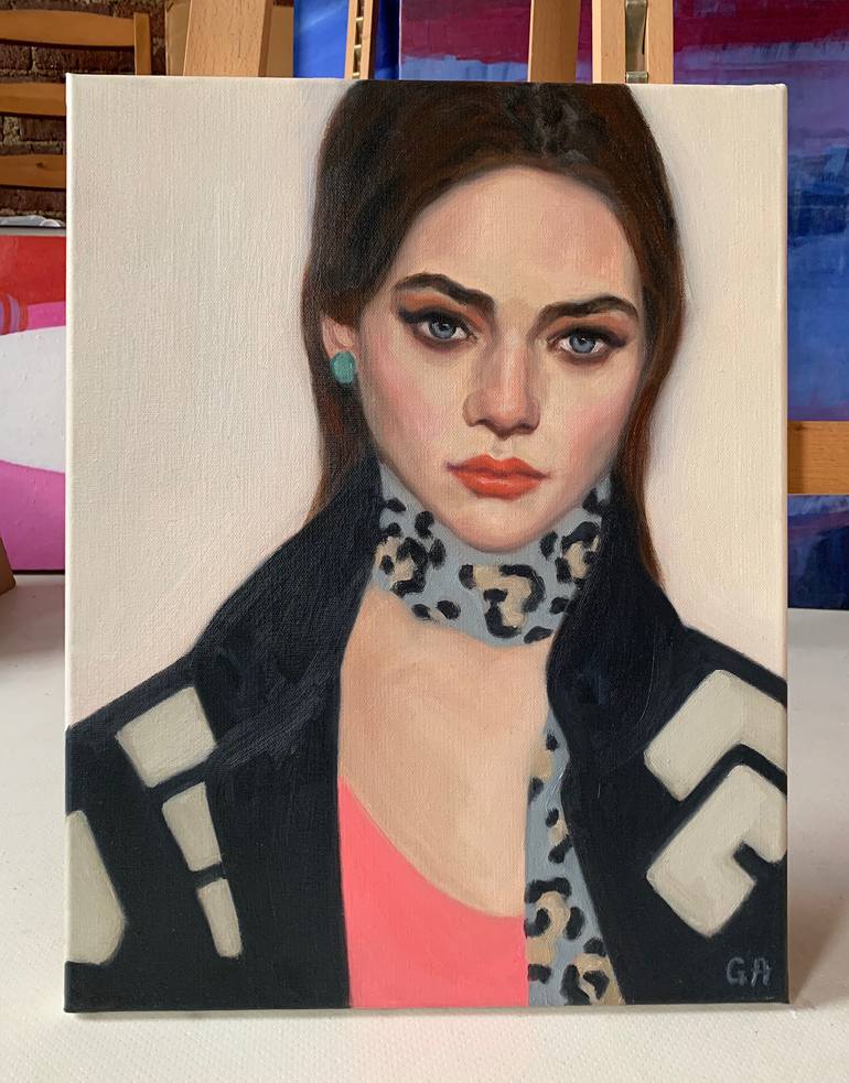 Original Figurative Women Painting by Giselle Ayupova