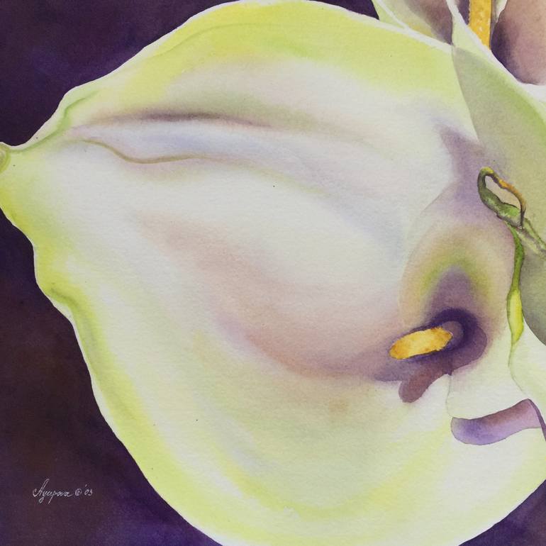 Original Fine Art Floral Painting by Giselle Ayupova