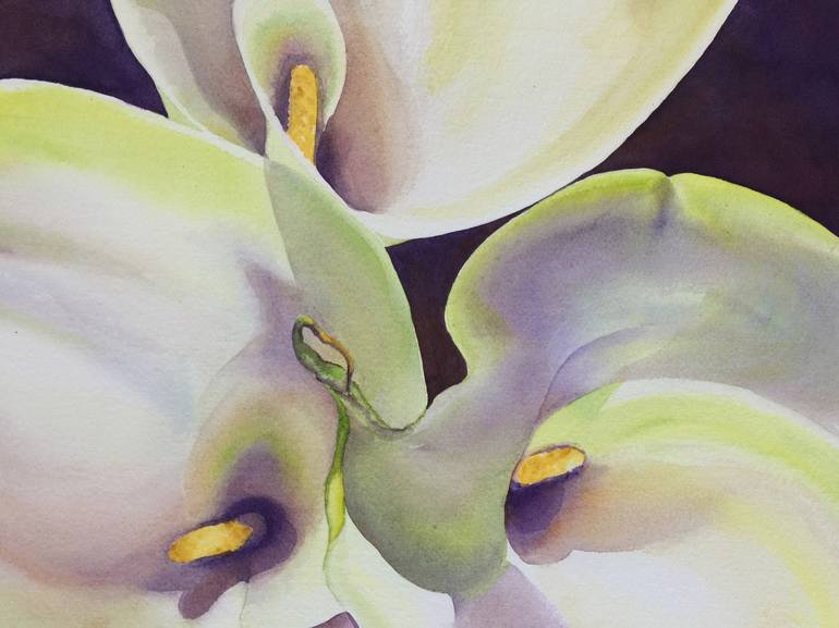 Original Fine Art Floral Painting by Giselle Ayupova