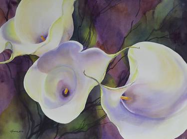 Print of Fine Art Floral Paintings by Giselle Ayupova