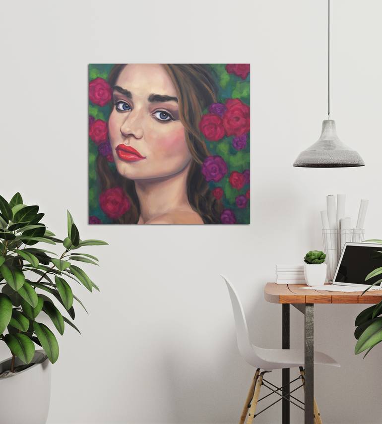 Original Fine Art Portrait Painting by Giselle Ayupova