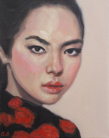 Original Figurative Portrait Paintings by Giselle Ayupova