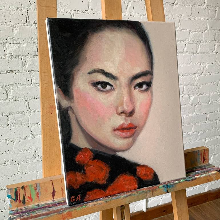 Original Portrait Painting by Giselle Ayupova