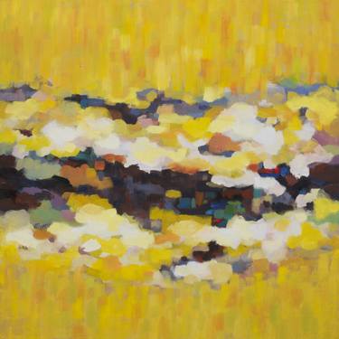 Yellow Abstract Painting - Into The Sunshine thumb