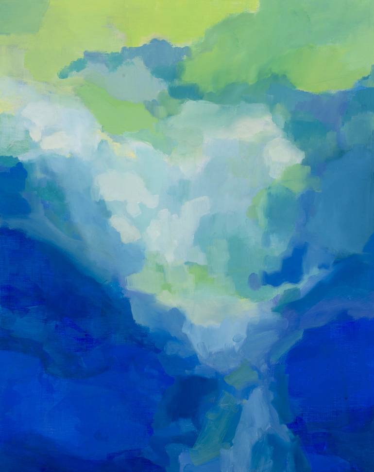 Abstract Blue Green Painting 171023 Painting by Giselle Ayupova ...