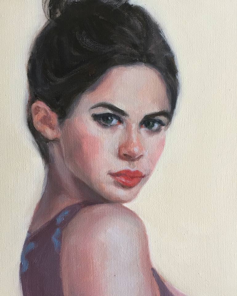 Original Figurative Portrait Painting by Giselle Ayupova