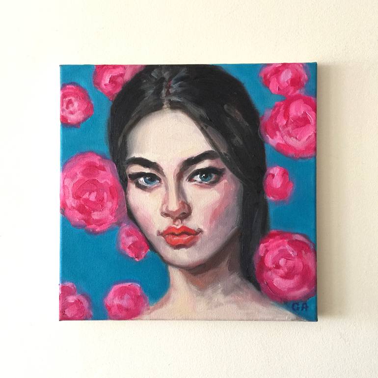 Original Figurative Portrait Painting by Giselle Ayupova