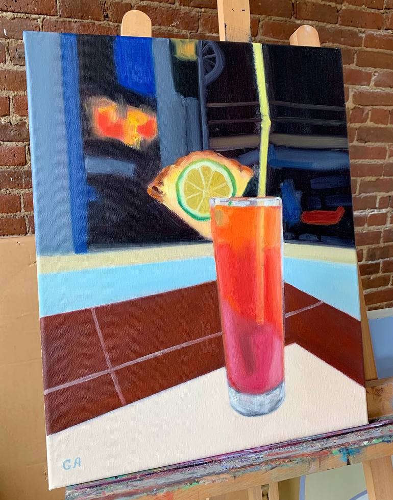 Original Abstract Food & Drink Painting by Giselle Ayupova