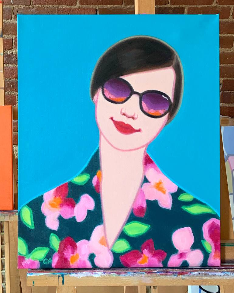 Original Figurative Women Painting by Giselle Ayupova