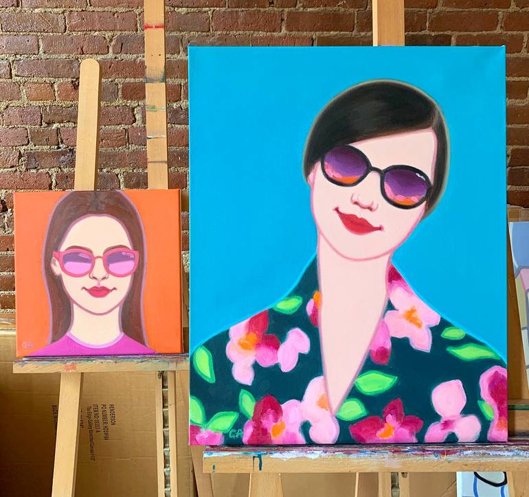 Original Figurative Women Painting by Giselle Ayupova