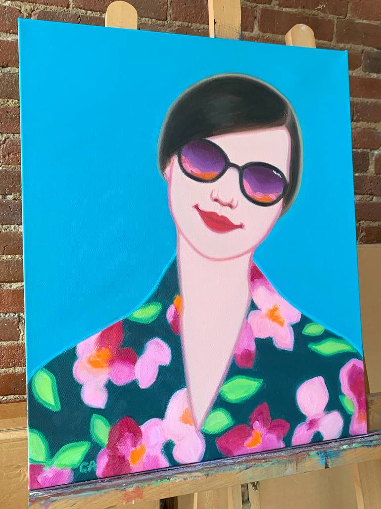 Original Figurative Women Painting by Giselle Ayupova